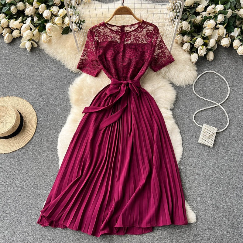 Vestido - Renda Com Costura