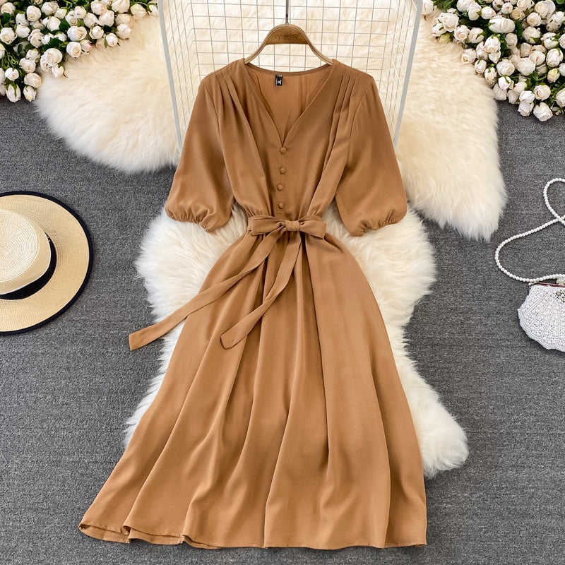 Vestido Feminino Liso