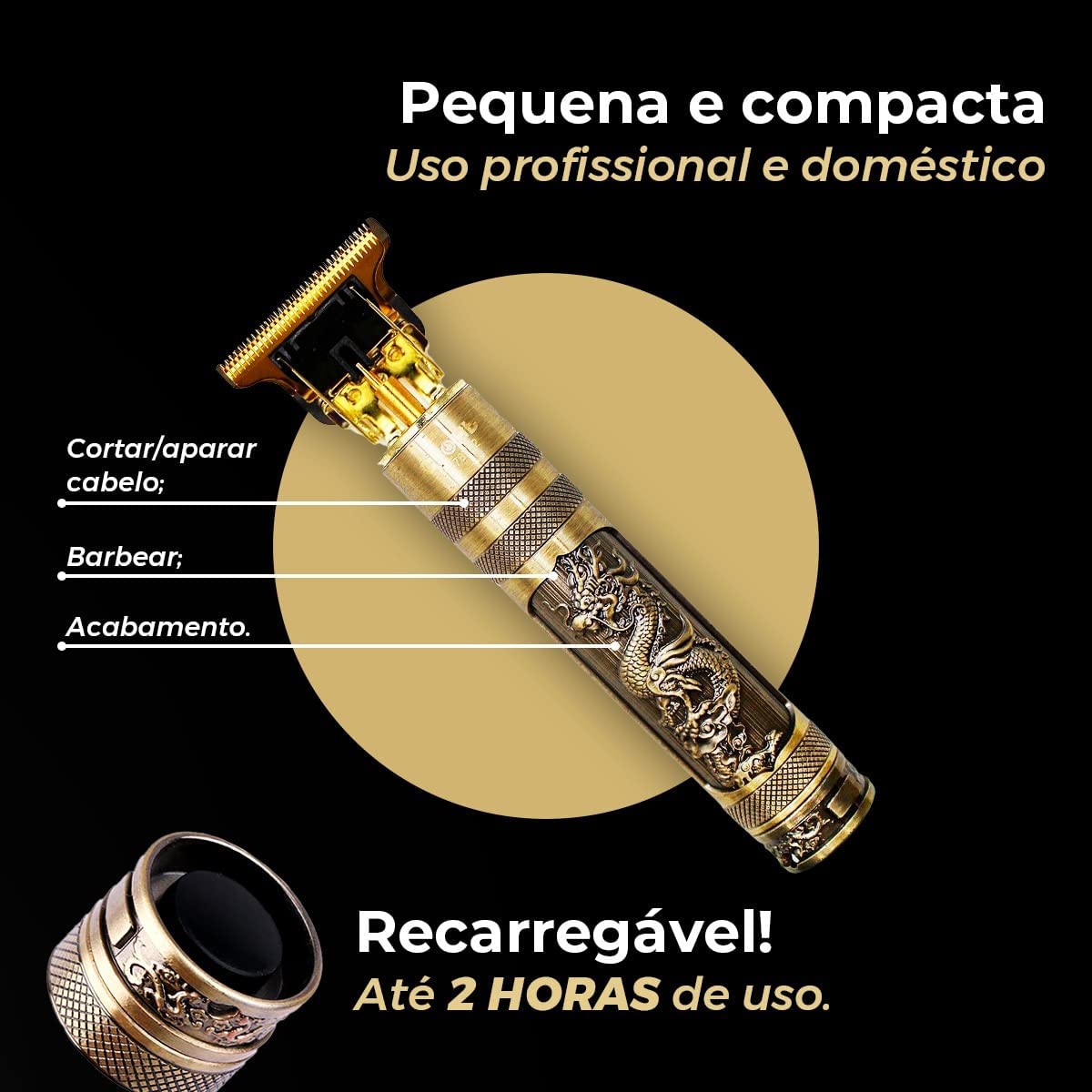 Máquina Elétrica De Cortar Cabelo Profissional